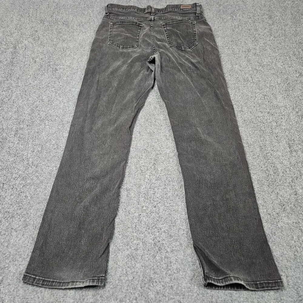Lee Riders Jeans Size 14 Black Denim Charcoal Wash Relaxed Straight Leg Midrise